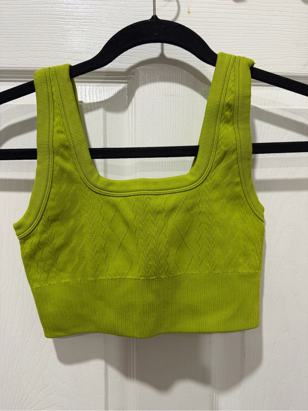 JoyLab Neon Lime Ribbed Sports Bra